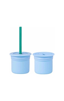 Mey İthalat Ham+hüp Pipetli Silikon Bardak Seti Mineral Blue / Aqua Green Diğer