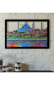 Kişiye Özel Istanbul Sultan Ahmet Camii Temalı 3D Ahşap Tablo-1