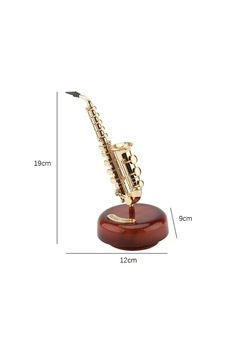 Retro Desenli Music Box Hediyelik Dekor Desenli Hediyelik Eşya Dekor Müzikli Kutu Hediyelik Desenli Saksafon