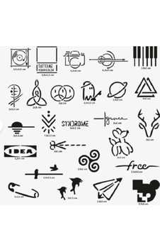 One Spray Tattoo City Pack - Stockholm Stencil Set 7 Designs Diğer One Spray Tattoo City Pack - Stockholm Stencil Set 7 Designs Diğer