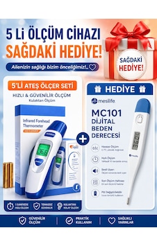 Mesilife MC101 Dijital Ateş Ölçer Ölçüm Cihazı Seti 5'li Mesilife MC101 Dijital Ateş Ölçer Ölçüm Cihazı Seti 5'li