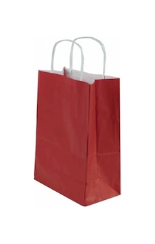 Kraft Kağıt Çanta Bordo 31x12x41 Cm 25 Adet Diğer