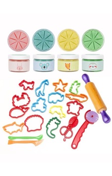 Doğal Oyun Hamuru 19 Parça Pastel Set 4x150gr Bon-temel Doğal Oyun Hamuru 19 Parça Pastel Set 4x150gr Bon-temel