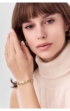 7 Mm Gurmet Bileklik Sade Kilit Sarı Altın 7 Mm Gurmet Bileklik Sade Kilit Sarı Altın