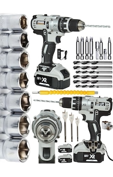 Mager Alman Metal Şanzıman 58 Watt 8 Ah Li-ıon Bataryalı Çift Akülü Vidalama Darbeli Şarjlı Matkap Mager Alman Metal Şanzıman 58 Watt 8 Ah Li-ıon Bataryalı Çift Akülü Vidalama Darbeli Şarjlı Matkap