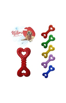 Natura 12.5 CM Plastik Kalp Kemik Köpek Oyuncağı Çok Renkli Natura 12.5 CM Plastik Kalp Kemik Köpek Oyuncağı Çok Renkli