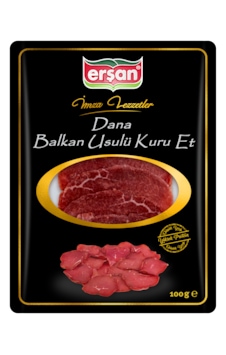 Erşan Dana Balkan Usulü Kuru Et 100 G Erşan Dana Balkan Usulü Kuru Et 100 G