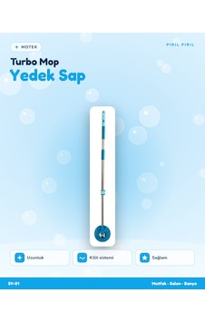 Motek Turbo Mop Yedek Sap 130 Cm Kaymaz Kilit Sistemli Sy-01 Motek Turbo Mop Yedek Sap 130 Cm Kaymaz Kilit Sistemli Sy-01