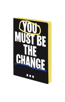 Nuuna Gri Noktalı A5 Defter Be The Change 55416 Siyah Nuuna Gri Noktalı A5 Defter Be The Change 55416 Siyah