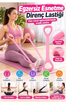 Egzersiz Esnetme Direnç Lastiği 8 Şekilli Pilates Yoga Fitness Kol Bacak Omuz Çalışma Bandı Ev Sporu Çok Renkli Egzersiz Esnetme Direnç Lastiği 8 Şekilli Pilates Yoga Fitness Kol Bacak Omuz Çalışma Bandı Ev Sporu Çok Renkli