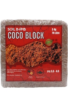 Soil Bomb Coco Block 70 Litre Hindistan Cevizi Toprağı 70 L