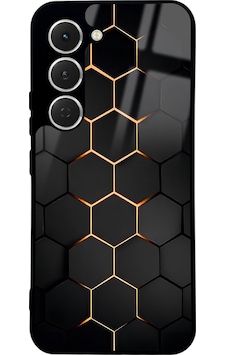Tecno Spark 40 Pro Yellow Carbon Tasarımlı Glossy Telefon Kılıfı Çok Renkli