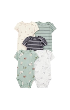 Carter's Layette Erkek Bebek Kısa Kollu 5'li Body 1t009410 Çok Renkli Carter's Layette Erkek Bebek Kısa Kollu 5'li Body 1t009410 Çok Renkli
