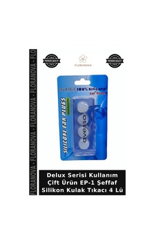 Delux Serisi Kullanım Çift Ürün Ep-1 Şeffaf Silikon Kulak Tıkacı 4 Lü Delux Serisi Kullanım Çift Ürün Ep-1 Şeffaf Silikon Kulak Tıkacı 4 Lü