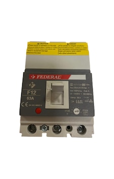 Federal F12 63A Ayar Sahalı Kompakt Şalter Federal F12 63A Ayar Sahalı Kompakt Şalter
