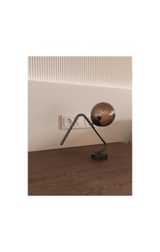 Vina Modern Eskitme Gövdeli Cam Küre Masa Lambası - Şık Ve Minimalist Tasarım Siyah Vina Modern Eskitme Gövdeli Cam Küre Masa Lambası - Şık Ve Minimalist Tasarım Siyah