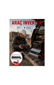 Araç Aküsünden Güvenli Elektrik Sağlayan 1000 Watt İnverter - Eeeeee3694-3473