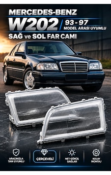 Mercedes W202 Far Camı Takımı Mercedes W202 Far Camı Takımı