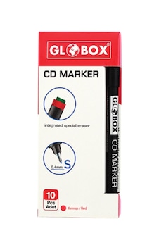 Globox Cd Kalemi Permanent S Seri Kırmızı 10 Lu Paket