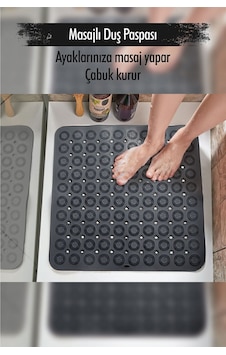 Mainshop 1 Adet Kaydırmaz Duşakabin Banyo Ve Duş Paspası Kare Masajlı 100 Adet Vantuzla Yapışır 54 X 54 Cm Mainshop 1 Adet Kaydırmaz Duşakabin Banyo Ve Duş Paspası Kare Masajlı 100 Adet Vantuzla Yapışır 54 X 54 Cm