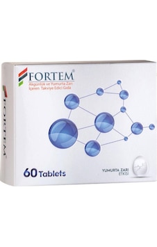 Fortem Akgünlük Ak Günlük ve Yumurta Kabuğu Zarı İçeren 60 Tablet Fortem Akgünlük Ak Günlük ve Yumurta Kabuğu Zarı İçeren 60 Tablet