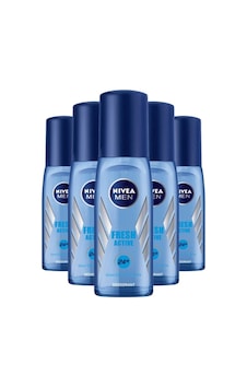 Nivea Pump Fresh Active 24H Erkek Sprey Deodorant 5 x 75 ML