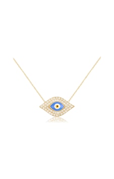 Cosar Silver 925 Ayar Göz Mineli Kolye Gold Cosar Silver 925 Ayar Göz Mineli Kolye Gold