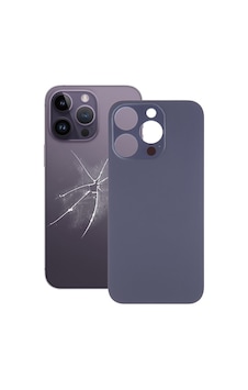 Rogfer Apple Uyumlu iPhone 14 Pro İçin Kolay Değiştirme Büyük Kamera Deliği Cam Arka Pil Kapağı Mor Mor Mor Rogfer Apple Uyumlu iPhone 14 Pro İçin Kolay Değiştirme Büyük Kamera Deliği Cam Arka Pil Kapağı Mor Mor Mor