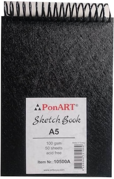 Ponart Sketch Book Üstten Spiralli Çizim Defteri 100G A5 50 Sy Ponart Sketch Book Üstten Spiralli Çizim Defteri 100G A5 50 Sy
