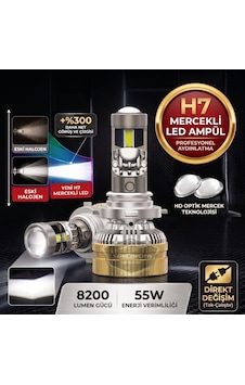 H7 Lazer Mercekli Far Ampulü Ufuk Çizgili Otomobil Araç Motosiklet Uyumlu Profesyonel Mini Projektör Led Beyaz Led Xenon Lamba 8200lm Şimşek Etkili Uzun Kısa 2 Adet 12/36v 55w H7 Lazer Mercekli Far Ampulü Ufuk Çizgili Otomobil Araç Motosiklet Uyumlu Profesyonel Mini Projektör Led Beyaz Led Xenon Lamba 8200lm Şimşek Etkili Uzun Kısa 2 Adet 12/36v 55w