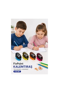 Kalemtraş 4 Adet Hazneli Tek Bıçaklı Fixpoint P-6041 Standart Kalem Açacağı Plastik Kalemtıraş Kalem Traş Kalemtraş 4 Adet Hazneli Tek Bıçaklı Fixpoint P-6041 Standart Kalem Açacağı Plastik Kalemtıraş Kalem Traş