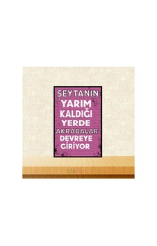 Şeytanın Yarım Kaldığı Yerde 20x30 Cm Retro Ahşap Poster Çok Renkli - 743298402 Çok Renkli