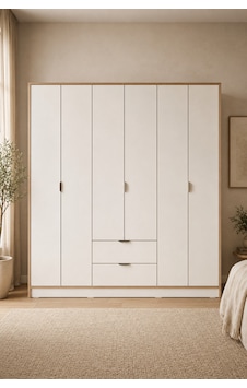 Home Liva 6 Kapaklı Gardırop 190x182x44 Cm Krem - 912186988 Krem Home Liva 6 Kapaklı Gardırop 190x182x44 Cm Krem - 912186988 Krem