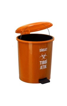 Safell Pedallı Tıbbi Atık Çöp Kovası 40 Lt Turuncu İç Kovalı Safell Pedallı Tıbbi Atık Çöp Kovası 40 Lt Turuncu İç Kovalı
