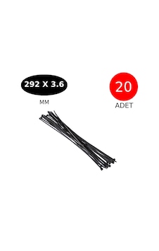 Tek-iş Plastik Kablo Bağı Cırt Kelepçe 292 Mm X 3.6 Mm Siyah 20 Adet Tek-iş Plastik Kablo Bağı Cırt Kelepçe 292 Mm X 3.6 Mm Siyah 20 Adet