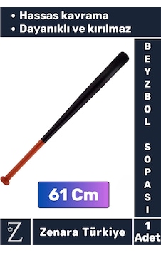 Premum Kırılmaya Dayanıklı Hassas Kavrama Yüksek Kaliteli Ahşap Baseboll Beyzbol Sopası 61 Cm Çok Renkli