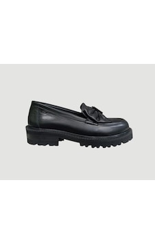 Albini 26102209 Kadın Deri Loafer Ayakkabı Siyah Çok Renkli