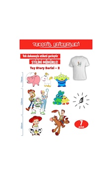 Ütü İle Yapışan Kıyafet Etiketi Toy Story Model-2 7li Set Karışık Ütü İle Yapışan Kıyafet Etiketi Toy Story Model-2 7li Set Karışık