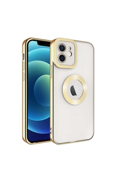 İphone 11 Kılıf Kamera Lens Korumalı Logo Gösteren İnce Hafif Maks Technology Altın