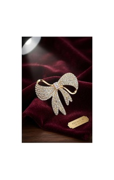 Gold Renk Zirkon Taşlı Fiyonk Model Broş Tj-br501 Evimdeyokyok Gold Renk Zirkon Taşlı Fiyonk Model Broş Tj-br501 Evimdeyokyok