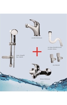 5'Li Banyo Batarya Set Gri