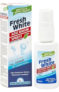 Fresh White Koku Giderici ve Önleyici Ağız Bakım Spreyi 30 ML Fresh White Koku Giderici ve Önleyici Ağız Bakım Spreyi 30 ML