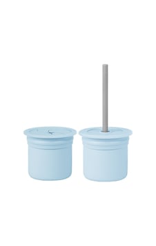 Pipetli Silikon Bardak Seti Mineral Blue / Powder Grey Pipetli Silikon Bardak Seti Mineral Blue / Powder Grey