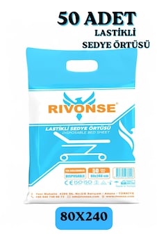 Yeni Nesil Beyaz Lastikli Sedye Örtüsü 80x240 50 Adet Yeni Nesil Beyaz Lastikli Sedye Örtüsü 80x240 50 Adet
