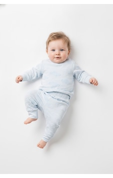 Tiffany Baby & Kids Puffy Cloudy Tasarımlı Pijama Takımı Mavi Tiffany Baby & Kids Puffy Cloudy Tasarımlı Pijama Takımı Mavi