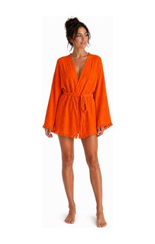 Mulberry Layra Kadın Ekru Müslin Kimono Bornoz Kuşaklı, Püskül Detaylı, Oversize Rahat Kesim Plaj & Ev Giyim Turuncu Mulberry Layra Kadın Ekru Müslin Kimono Bornoz Kuşaklı, Püskül Detaylı, Oversize Rahat Kesim Plaj & Ev Giyim Turuncu