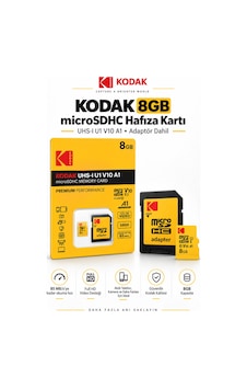 8gb Microsdhc Hafıza Kartı Uhs-ı U1 V10 A1 85 Mb/s Full Hd Destekli Sd Adaptörlü 8gb Microsdhc Hafıza Kartı Uhs-ı U1 V10 A1 85 Mb/s Full Hd Destekli Sd Adaptörlü