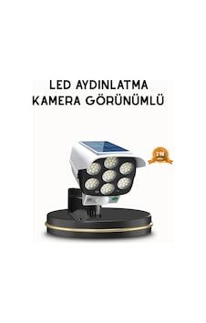 Mey İthalat Güneş Paneliyle Şarj Olan Hareket Sensörlü Dış Mekan Güvenlik Lambası Ayarlanabilir Diğer