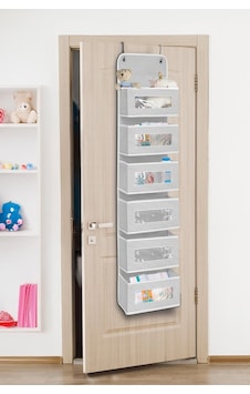 6 Katlı Kapı Arkası Düzenleyici Raf Bebek Eşyası Çocuk Odası Banyo Organizer Gri - Beyaz Çizgili Belirtilmemiş 6 Katlı Kapı Arkası Düzenleyici Raf Bebek Eşyası Çocuk Odası Banyo Organizer Gri - Beyaz Çizgili Belirtilmemiş