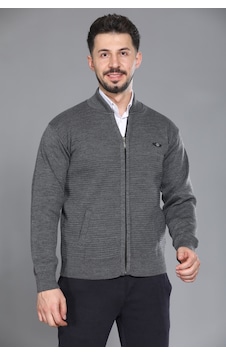Kzctekstil Erkek Baba Ve Orta Yaş Triko Örgü Çift Cepli Akrilik Klasik Fit Fermuarlı Hırka Gri Kzctekstil Erkek Baba Ve Orta Yaş Triko Örgü Çift Cepli Akrilik Klasik Fit Fermuarlı Hırka Gri